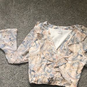 American Rag, Flowy Bell Sleeve Cropped Top